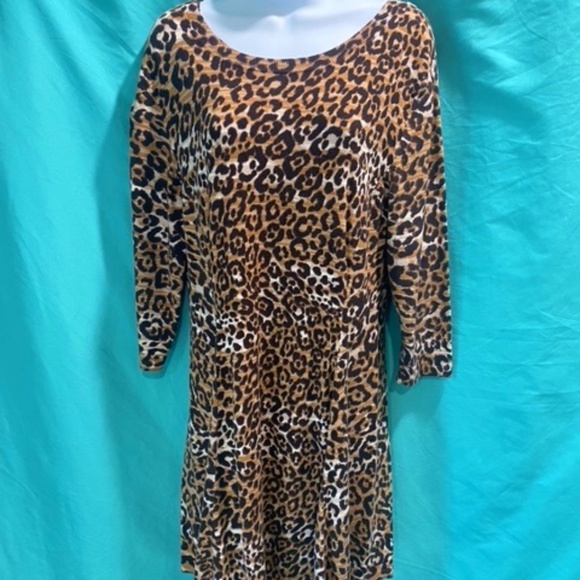 Boston Proper Leopard Print Dress - Picture 1 of 11